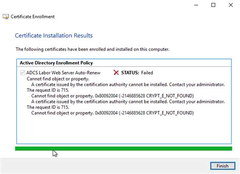 dbxsvc|certfindcertificateinstore failed with 2146885628.